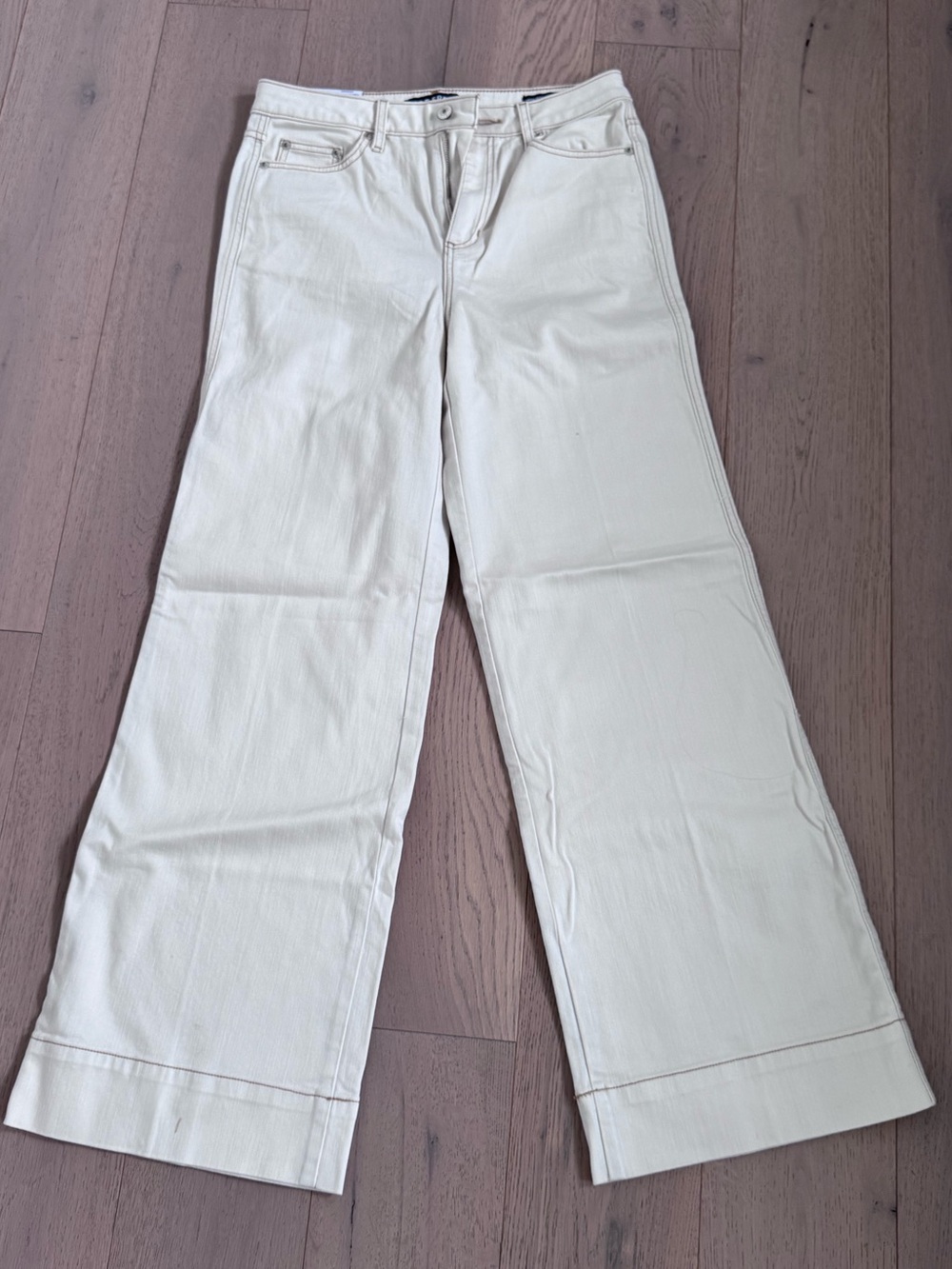 Joe Fresh High-Rise Wide-Leg Jeans – Cream – Size 28
